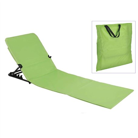 Hi Chaise Tapis de Plage Pliable Bain de Soleil Chaise Longue Tapis de Sol Matelas Vacances de Camping Jardin Terrasse Patio Ext