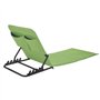Hi Chaise Tapis de Plage Pliable Bain de Soleil Chaise Longue Tapis de Sol Matelas Vacances de Camping Jardin Terrasse Patio Ext