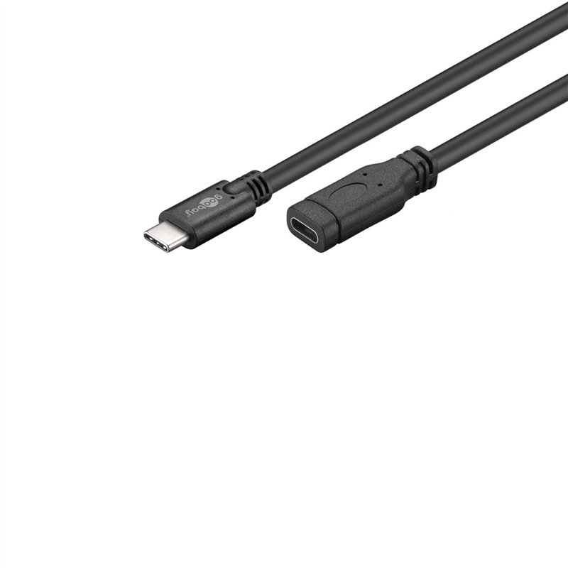 Image secondaire de Goobay 45393 Rallonge USB-C USB 3.1 1re Génération, Noir