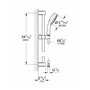 GROHE Tempesta Cosmopolitan 100 Ensemble barre de douche 2 jets Chromé 26076002