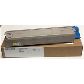Toner OKI 44844613 pour C822n C822dn C822 822 - Jaune - 7.300 Pages - Régénéré Made in Italy