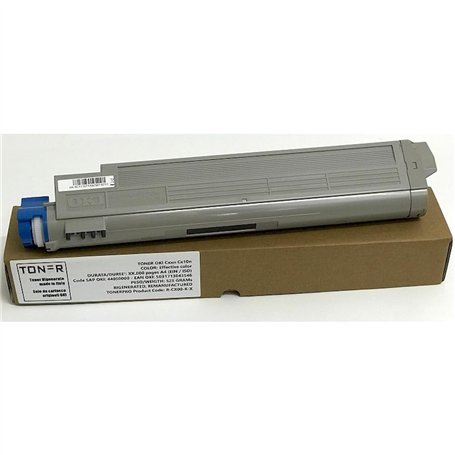 Toner OKI 43837129 pour C9655 C9655 C 9655 n dn cdtn - Jaune - 22.000 Pages - Régénéré Made in Italy