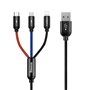 Baseus Câble de charge USB CAMLT-ASY01 Aluminium, Nylon