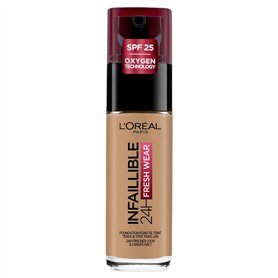 L'Oréal Paris - Fond de Teint Fluide Infaillible 24h Fresh Wear - Tous Types de Peaux - Teinte : Ambre doré (290) - 30 ml