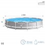 Intex - 26712NP - Kit Piscinette Prism Frame Ronde Tubulaire (Ø)3,66 X (H)0,76M