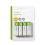 Nedis Lot de 4 Piles alcalines AA 1,5 V