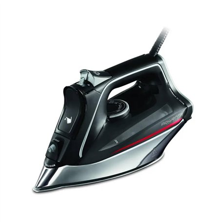 Rowenta DW8210D1 – Fer à repasser vapeur sec, semelle Microsteam 400, 2 m, 200 g/min, noir, rouge, 50 g/min