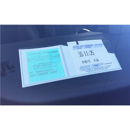 Color Pop Porte Tickets de Stationnement Et Assurance pour Pare Brise