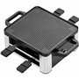 WMF Lono Gril à raclette, avec poêlons et poussoirs, raclette pour 4 personnes, 870 W, en acier inoxydable, mat