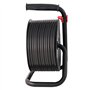 Velamp REEL-FR-25 Rallonge Prolongateur électrique 25 m avec enrouleur 4 Prises 16 A section 3G1,5 mm² + coupe-circuit. Noir et 