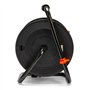Velamp REEL-FR-25 Rallonge Prolongateur électrique 25 m avec enrouleur 4 Prises 16 A section 3G1,5 mm² + coupe-circuit. Noir et 
