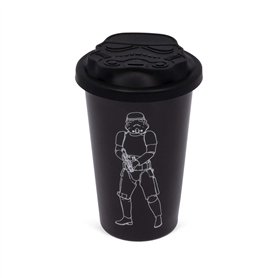 Original Stormtrooper - Mug en Céramique avec Couvercle en Silicone (Noir)