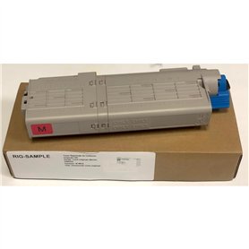 Toner OKI 46490606 pour C532 C542 MC563 MC573 532 542 573 563 - Magenta - 6.000 Pages - Régénéré Made in Italy