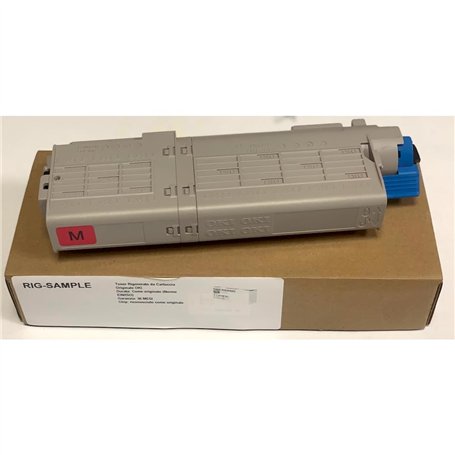 Toner OKI 46490606 pour C532 C542 MC563 MC573 532 542 573 563 - Magenta - 6.000 Pages - Régénéré Made in Italy