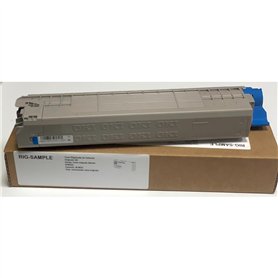 Toner OKI 45862816 pour MC873 MC 873 MC883 dn DNC dnx - Cyan - 10.000 Pages - Régénéré Made in Italy