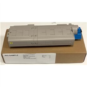 Toner OKI 46490605 pour C532 C542 MC563 MC573 532 542 573 563 - Jaune - 6.000 Pages - Régénéré Made in Italy