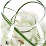 Atmosphera - Composition Florale Artificielle et Bougie - Vase en Verre - H10 cm - Modèle 1