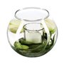 Atmosphera - Composition Florale Artificielle et Bougie - Vase en Verre - H10 cm - Modèle 1