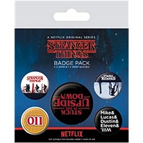 Stranger Things (Upside Down) pack de badge