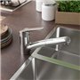 Ideal Standard BC143AA Ceraflex Mitigeur cuisine monocommande à poser sur évier, douchette orientable et amovible Chromé