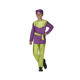 Atosa déguisement paysan médiéval enfant garçon violet 5 a 6 años