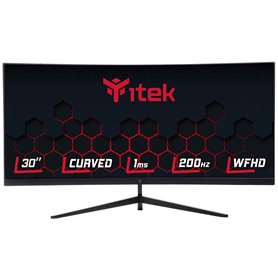 Itek moniteur GGC - 30" incurvé 2560x1080 WFHD UltraWide, R1800, panneau VA 200 Hz, réponse MPRT 1 ms, connexions 3xHDMI et DP, 