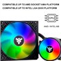 Evoliq 120 RGB Kit de Refroidissement par Eau, Noir