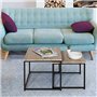 IDMarket - Lot de 2 Tables Basses gigognes Detroit 40/45 Design Industriel
