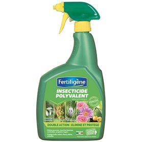 FERTILIGENE FVEGPAL - Pulvérisateur Insecticide Polyvalent Prêt à L'emploi 800 ml - A base d'huile végétale de Colza - Elimine d