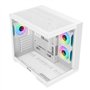 Itek Case Dark Cave DS - Tour de Jeu, ATX, Ventilateur ARGB 3x12 cm, 2xUSB3, Type-C, Verre Temp sur Panneau latéral et Avant, Wh