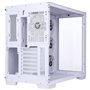 Boîtier DARK CAVE - Tour de jeu, ATX, ventilateur ARGB 4x12cm, 2xUSB3, Type-C, verre trempé latéral et panneau avant, White Edit