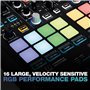 Reloop ELITE Mixeur de performance DVS professionnel pour Serato DJ Pro, 16 grands pads de performance RGB sensibles au toucher