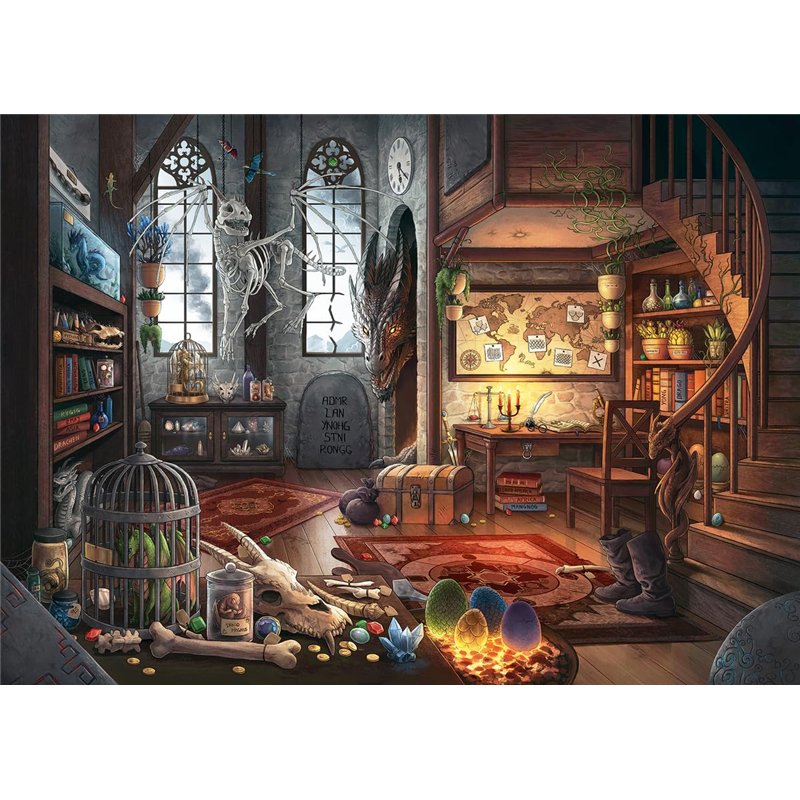 Image secondaire de Ravensburger - Escape Puzzle - L'antre du Dragon - pour Adultes et Enfants dès 12 Ans - 759 pièces, 1 Guide de Jeu, 1 enveloppe 