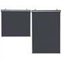 IDMarket - Lot de 2 Stores enrouleurs L.124 x H. 225 CM pour pergola Gris Anthracite