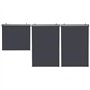 IDMarket - Lot de 3 Stores enrouleurs L.124 x H. 225 CM pour pergola Gris Anthracite