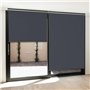 IDMarket - Lot de 3 Stores enrouleurs L.124 x H. 225 CM pour pergola Gris Anthracite