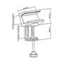 Maclean MC-808 Support de Table Support de Bureau pour Bande d'alimentation Support de Fixation Organisateur Universel