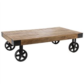 Atmosphera - Table Basse Silas - métal & Bois de manguier