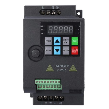 VFD Variateur de fréquence 220VAC 0,75KW，Jectse Monophasé 220V à 220V Mini VFD Contrôle Vectoriel Par Inverseur Vecteur Contrôle