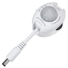 Maclean MCE242 Détecteur de Mouvement Infrarouge Interrupteur Automatique pour Bandes de LED 60 W Max. Plage de détection de 120