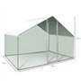 IDMarket - Enclos poulailler 3 m² Parc grillagé 2,20x1,4 M Acier galvanisé