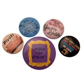 AMBROSIANA Friends Badges, Alliage d'acier, Multicolore, 10 x 12,5 cm, 10 x 12.5cm, Acier allié