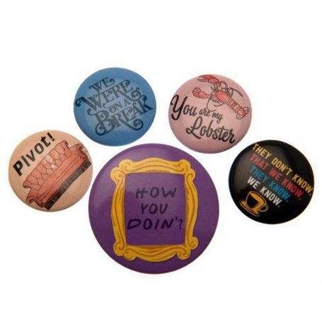 AMBROSIANA Friends Badges, Alliage d'acier, Multicolore, 10 x 12,5 cm, 10 x 12.5cm, Acier allié