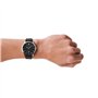 Emporio Armani Montre pour homme, mouvement date à trois aiguilles, boîtier en acier inoxydable argenté de 43 mm avec bracelet e