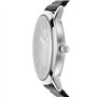 Emporio Armani Montre pour homme, mouvement date à trois aiguilles, boîtier en acier inoxydable argenté de 43 mm avec bracelet e