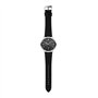 Emporio Armani Montre pour homme, mouvement date à trois aiguilles, boîtier en acier inoxydable argenté de 43 mm avec bracelet e