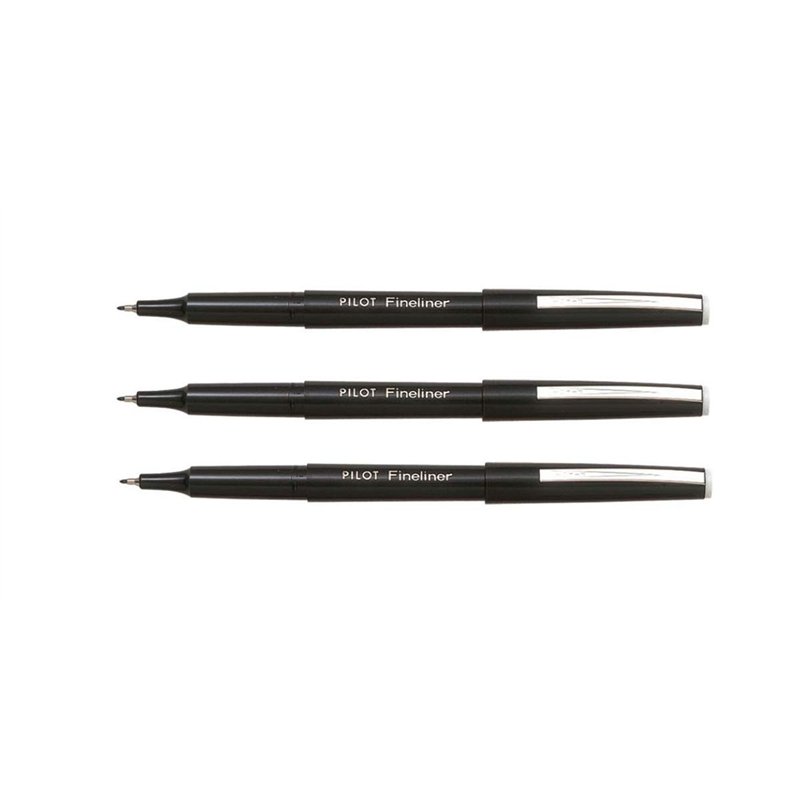 Pilot Lot de 3 Feutres extra fin Fineliner extra fin 0,4 mm noir