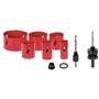 ribimex PRSCDX9MM/V Mallette 6 scies Cloches en Acier M3 pour matériaux Multiples, Rouge et Noir