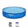 Bestway Steel Pro Frame Piscine Ronde avec Pompe de Filtration Bleu 366 x 76 cm