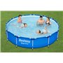 Bestway Steel Pro Frame Piscine Ronde avec Pompe de Filtration Bleu 366 x 76 cm